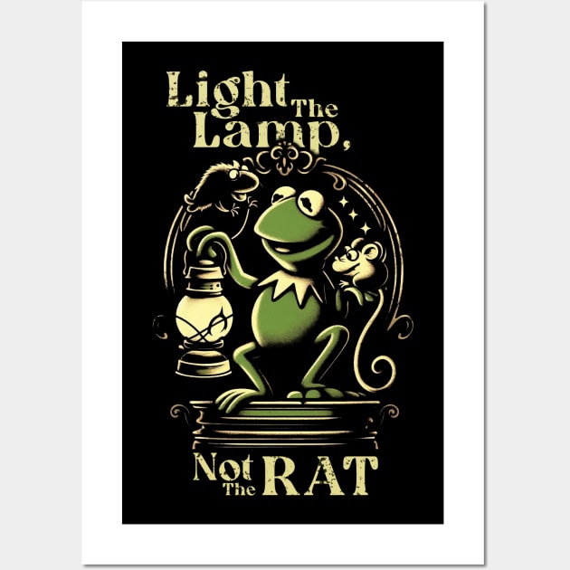 Light The Lamp, Not The Rat // Kermit fanart Wall Art by Trendsdk